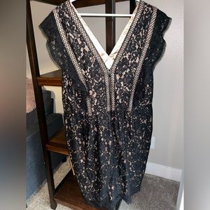 City Chic Size L (20) Black Cocktail Dress